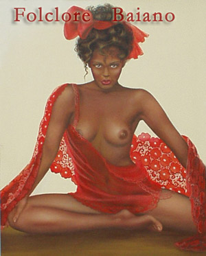 Nide's paintings of folklore from Bahia