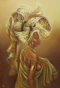 Mulata do torço amarelo
